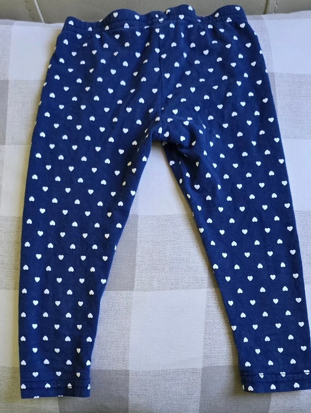 Baby Girl Leggings Navy Blue White Hearts Carter's 18 Months